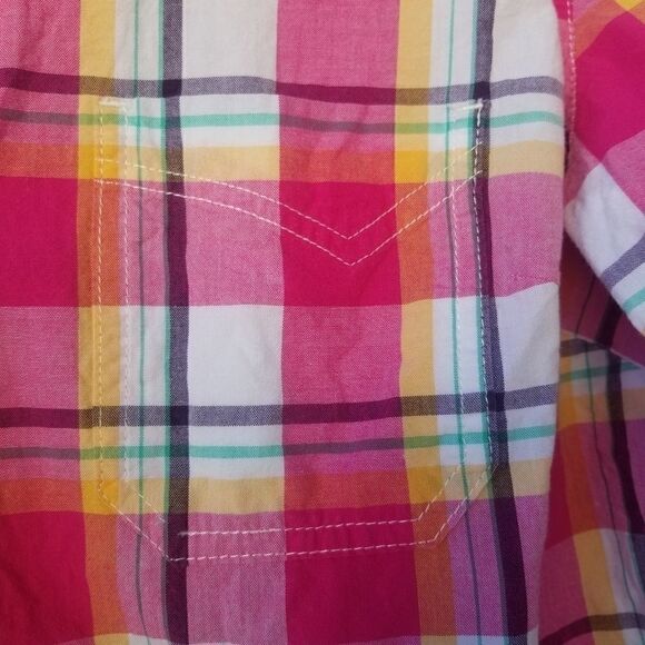DICKIES Button Up Pink Plaid Shirt. Sz M - Picture 9 of 13